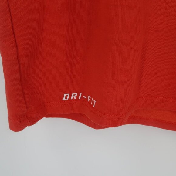 Nike Athletic Fit Dri-Fit T-Shirt "Just Fly" Orange Size Small - Picture 3 of 4